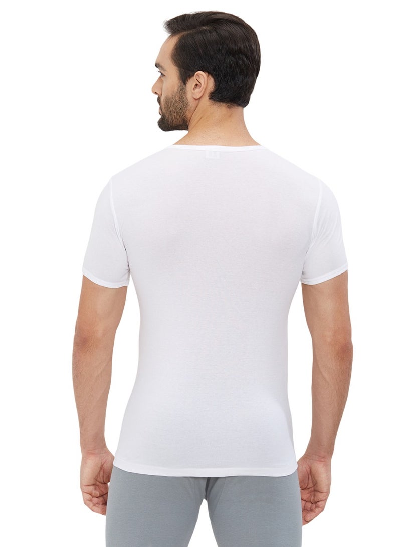 MEN'S AEROCOOL U-NECK UNDERSHIRT (PACK OF 3) - WHITE