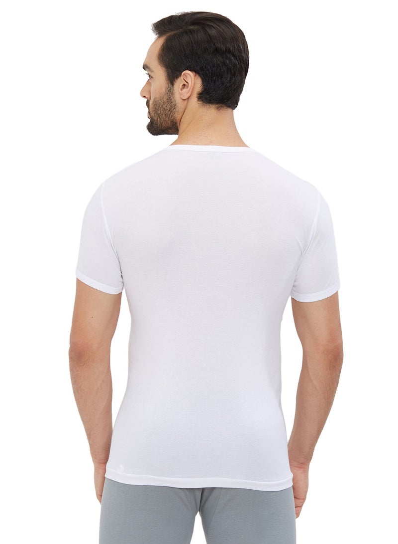 MEN'S AEROCOOL ROUND NECK UNDERSHIRT (PACK OF 3) - WHITE