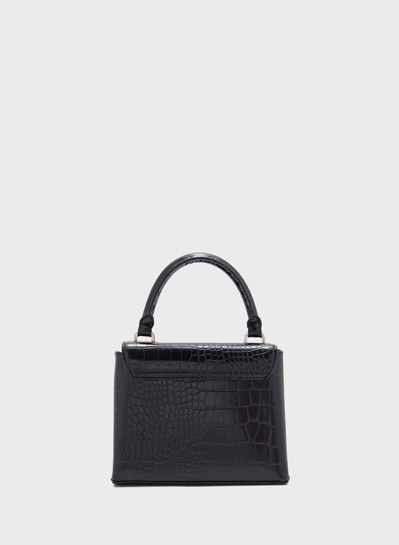 Aynaya Imitation Croc Top Handle Satchels