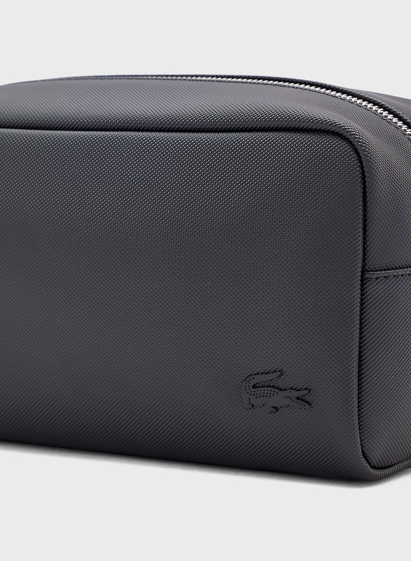 Logo Zippered Toiletry Bag