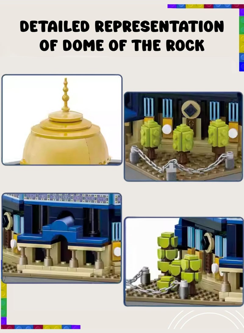 Dome of The Rock Building Blocks Set- 983 Pcs Masjid Al Aqsa Construction Toys-Best Islamic Learning And Education Gift For Kids