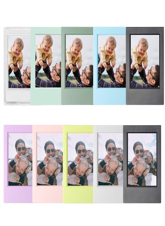 For Instax Mini Photo Frames 2x3, for Polaroid Picture Frames, Mini Instant Film-Colorful Photo Frame for Desktop Tabletop 10 Pack