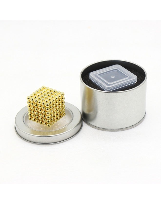 Magnetic DIY Beads 5MM Gold 216+6+Iron Box