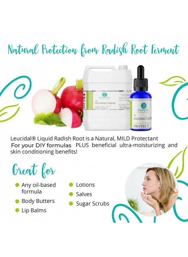 Leucidal® Liquid Radish Root Superior Natural DIY Lotion Making ECOCERT Alternative to Synthetic Preservatives Protect Homemade Hyaluronic Acid Serums Skin Perfection