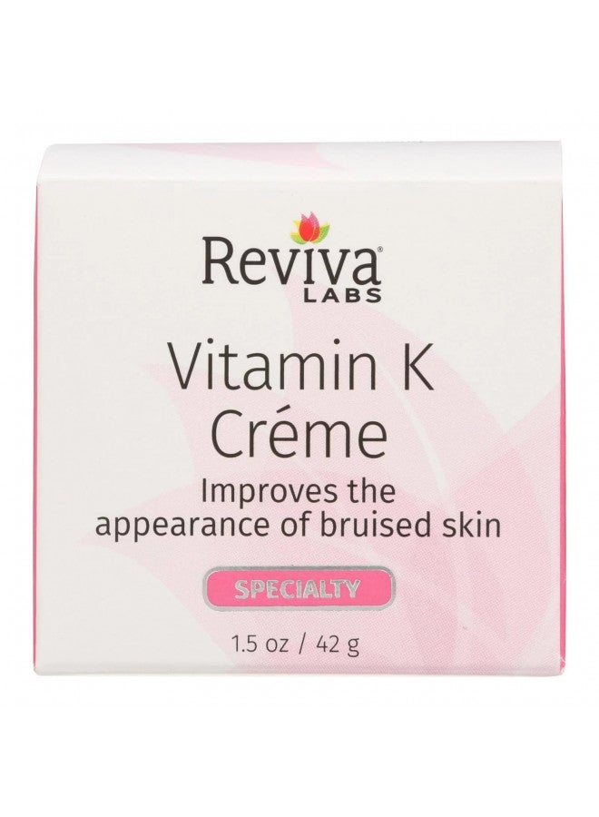 Reviva Labs Vitamin K Cream, For All Skin Types, 2-Ounce, Packaging May Vary