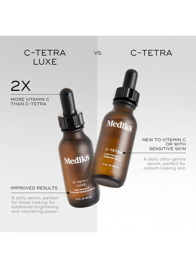 Medik8 C-Tetra - Brightening, Balancing, Plumping Daily Vitamin C Serum - Firming Treatment for Radiance and Smooth Skin Texture - Fine Line and Wrinkle Reducing Formula with Squalane - 1.0 oz