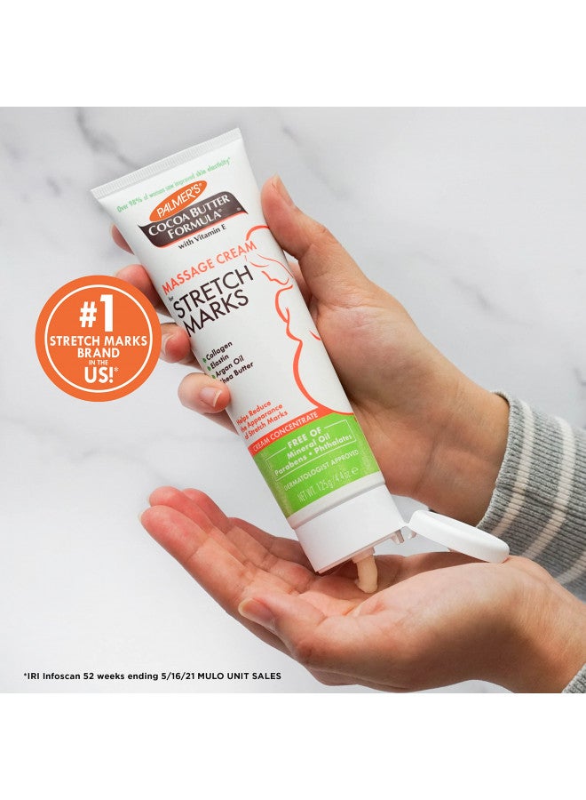 Palmer's Cocoa Butter Formula Massage Cream for Stretch Marks and Pregnancy Skin Care, 4.4 Ounces (Pack of 2)