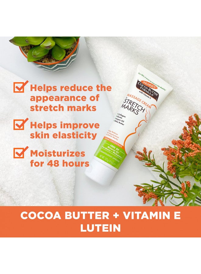 Palmer's Cocoa Butter Formula Massage Cream for Stretch Marks and Pregnancy Skin Care, 4.4 Ounces (Pack of 2)
