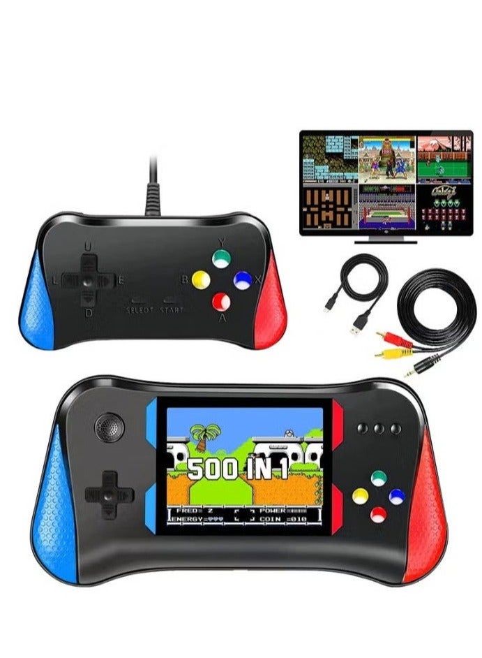 X7M Classic Handheld Game Console for Kids Retro Mini Game Console with 500 Classic Games Support TV Connection & Two Players for Kid