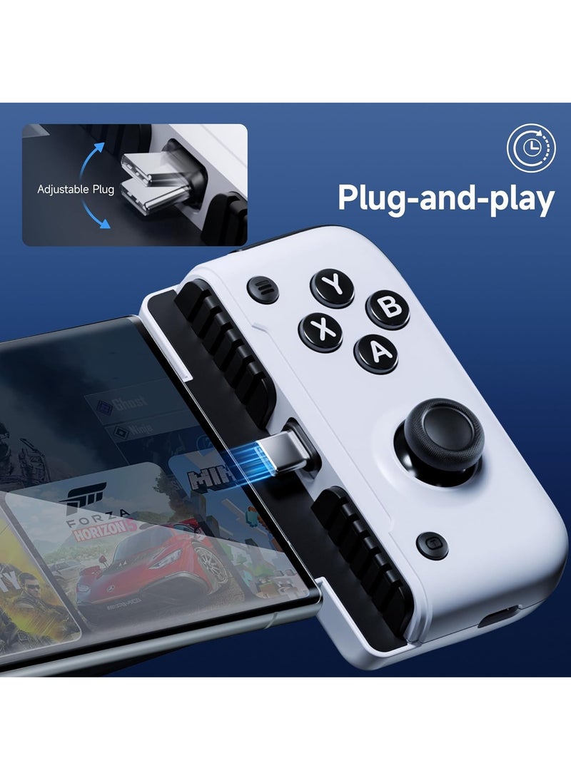 EasySMX M05 Mobile Gaming Controller, for iPhone 15 Series (USB-C),Android Gaming Controller, with Hall Trigger, Advanced Vibration, Plug & Play, Bluetooth (Type-C)