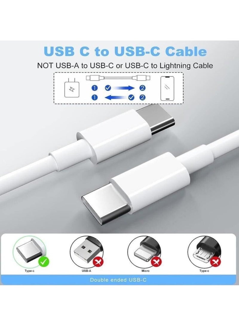 USB-C Fast Charger- 96W high power with UI security- Charger for Hp Spector, MacBook (12,13,15 inch), Mate Book, Nintendo Switch, Chrome Book- 6ft cable (White)