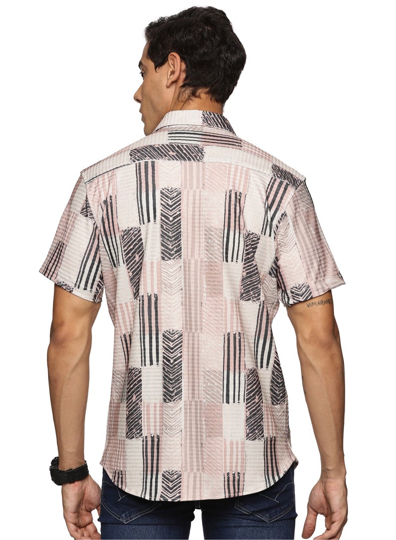 U.S. ELK Men's Printed Shirt | Half sleeves Hawaiian Men formal Shirts | Stylish and Versatile Casual Shirt For Men