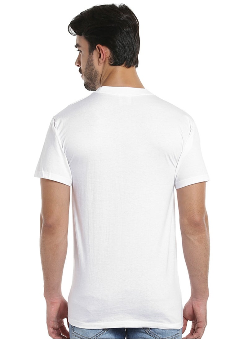 MEN'S O-NECK COTTON T-SHIRT (PACK OF 3) - WHITE