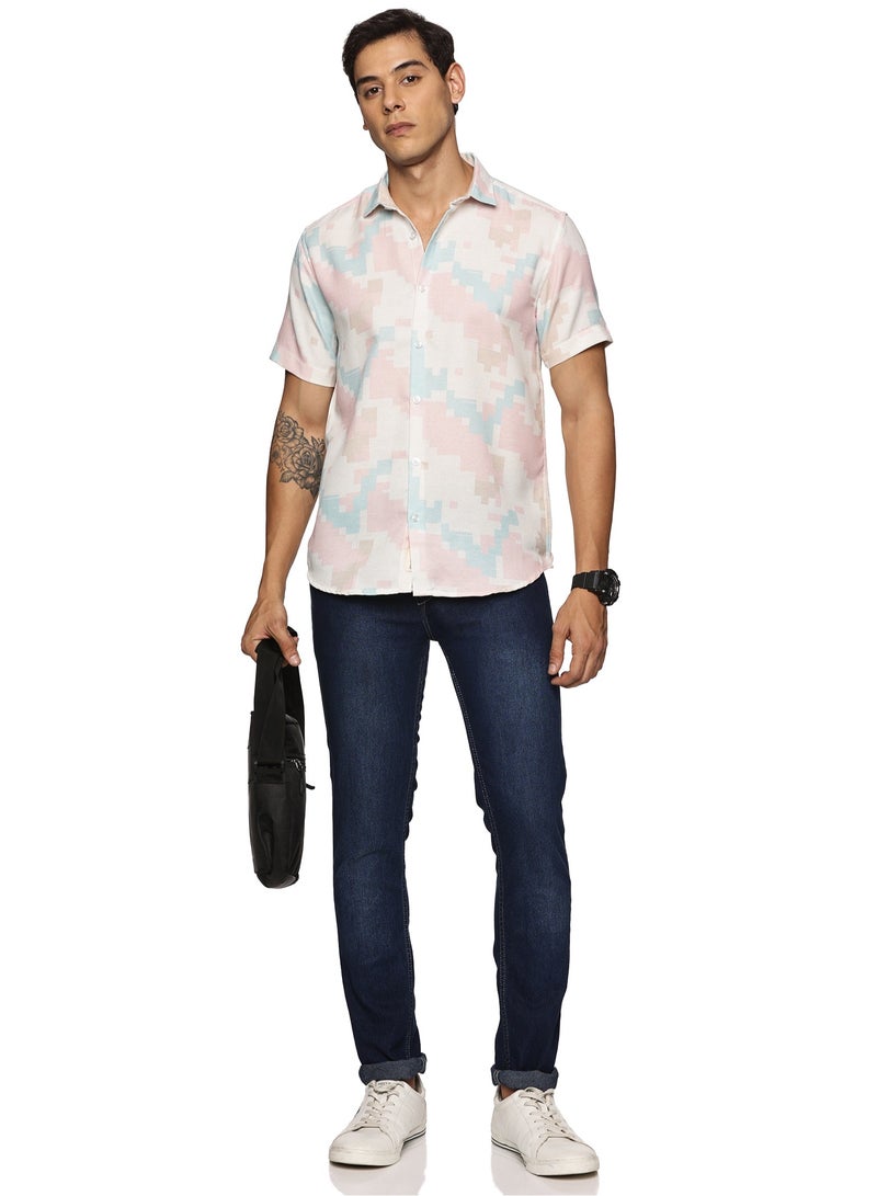 U.S. ELK Men's Printed Shirt | Half sleeves Hawaiian Men formal Shirts | Stylish and Versatile Casual Shirt For Men