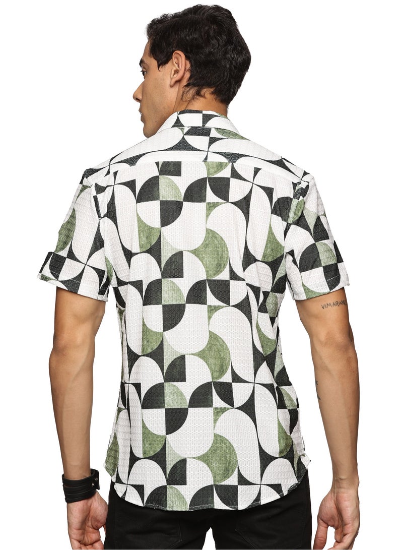 U.S. ELK Men's Printed Shirt | Half sleeves Hawaiian Men formal Shirts | Stylish and Versatile Casual Shirt For Men