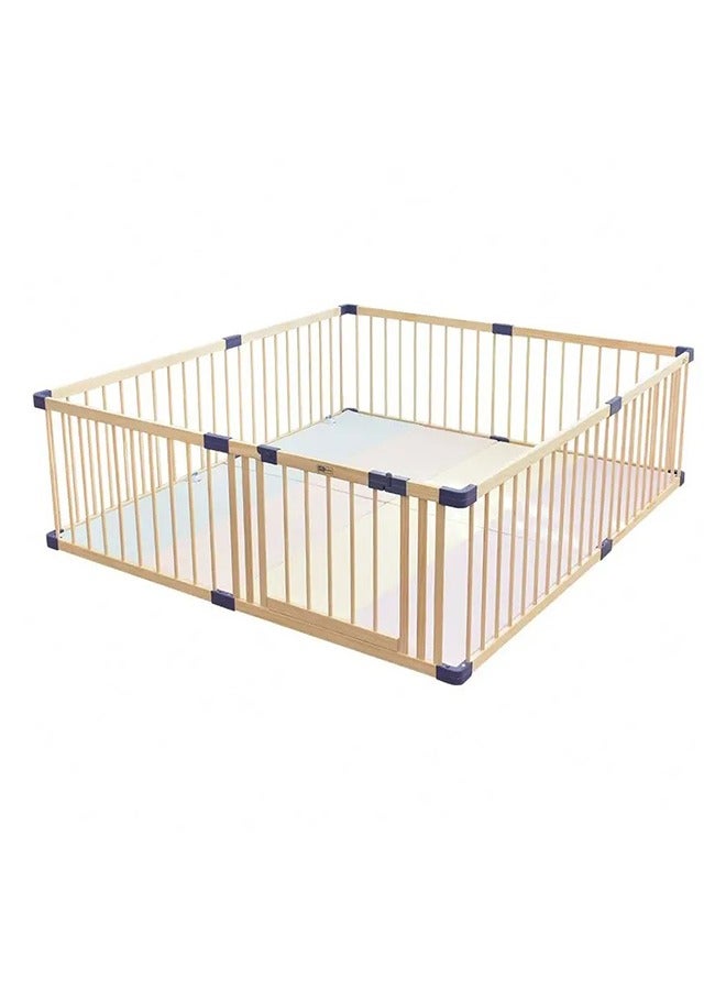 Foldable Wooden Playpen With Gate 2.08 Meter