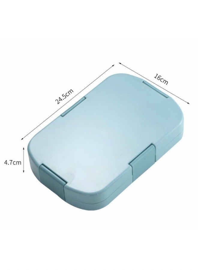 Bento Box Durable Leak Proof Lunchbox With 5 Compartments For Kids - Blue