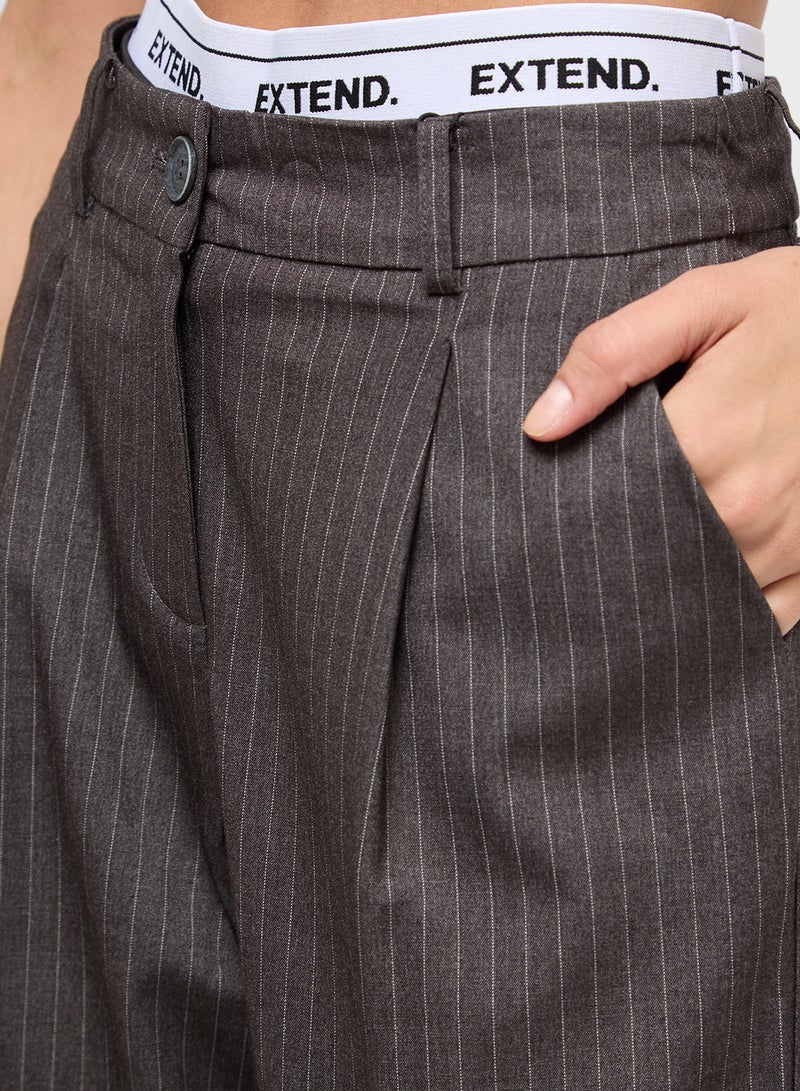 Pinstripe Wide Leg Fit Pants