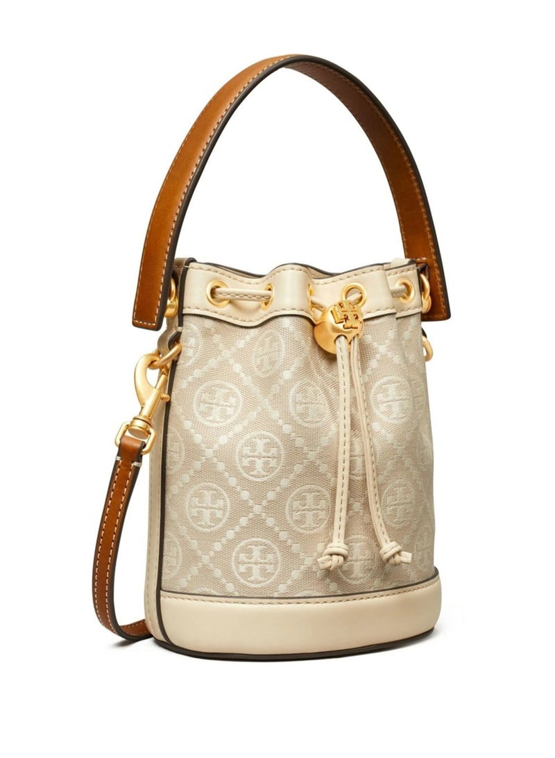 Tory Burch Mini T Monogram Jacquard Bucket Bag