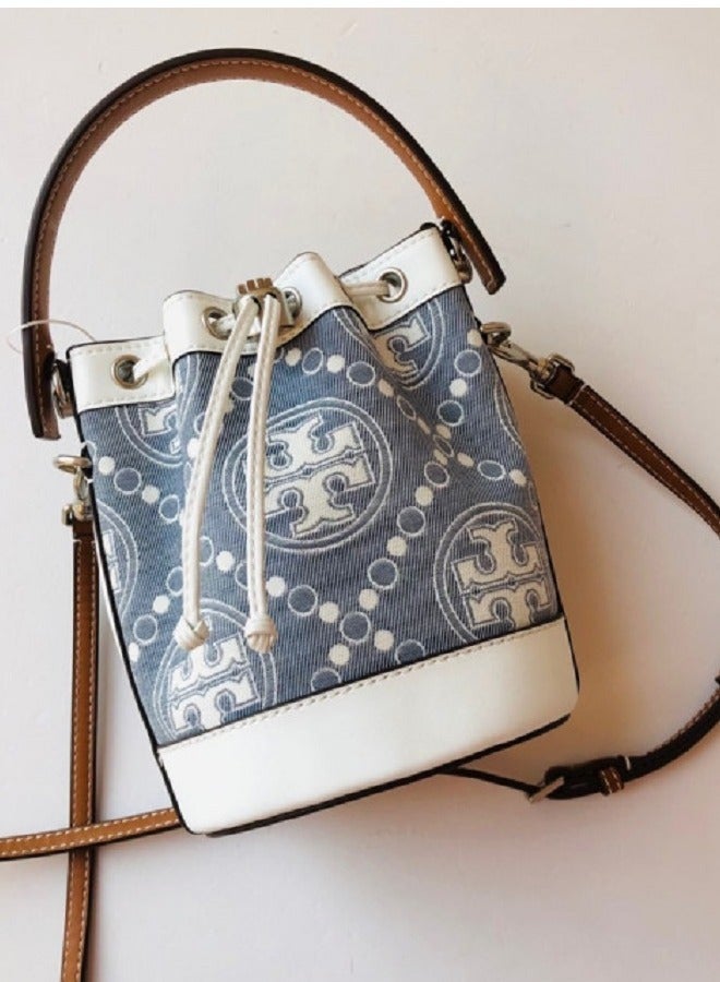 Tory Burch Mini T Monogram Jacquard Bucket Bag