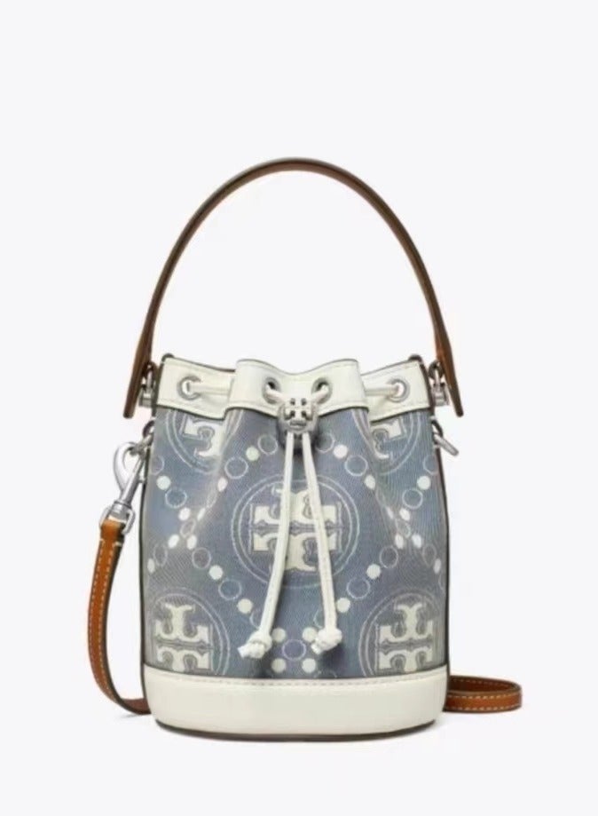 Tory Burch Mini T Monogram Jacquard Bucket Bag