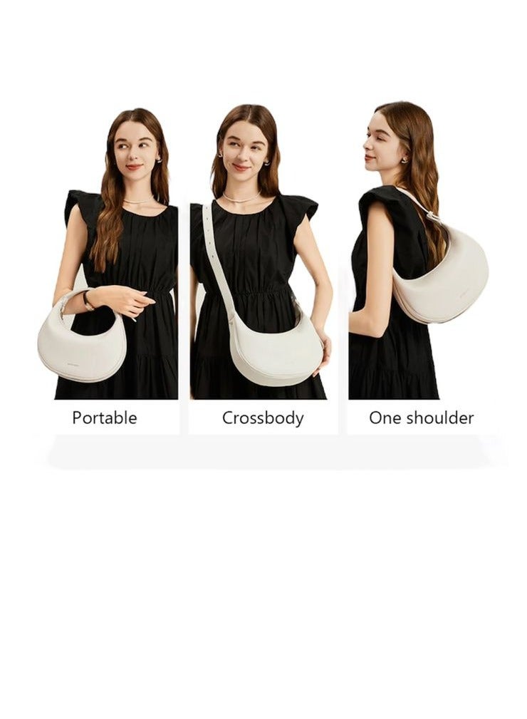 Apricot Ladies Shoulder Bag Leather Crossybody Multi-use For Woman Bag