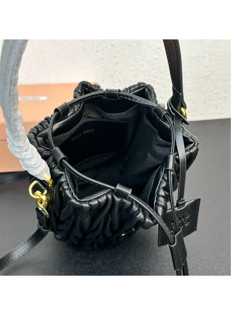 Bucket-shaped Crossbody Shoulder Bag Handbag 10*20*4.5cm