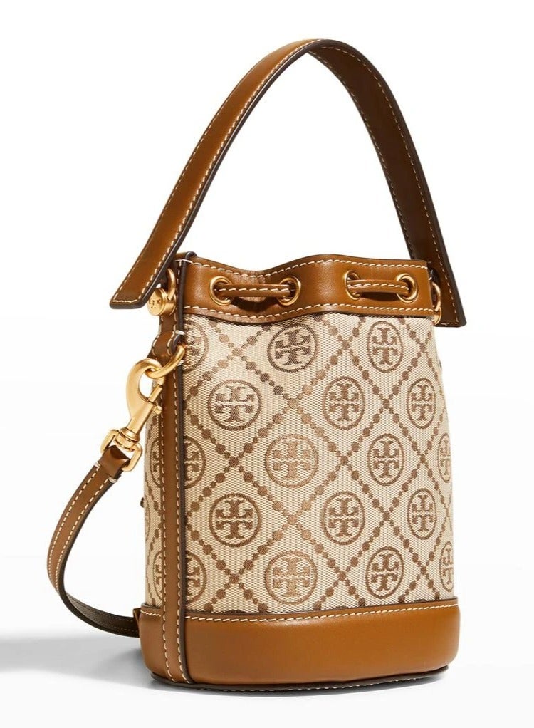 Tory Burch Mini T Monogram Jacquard Bucket Bag