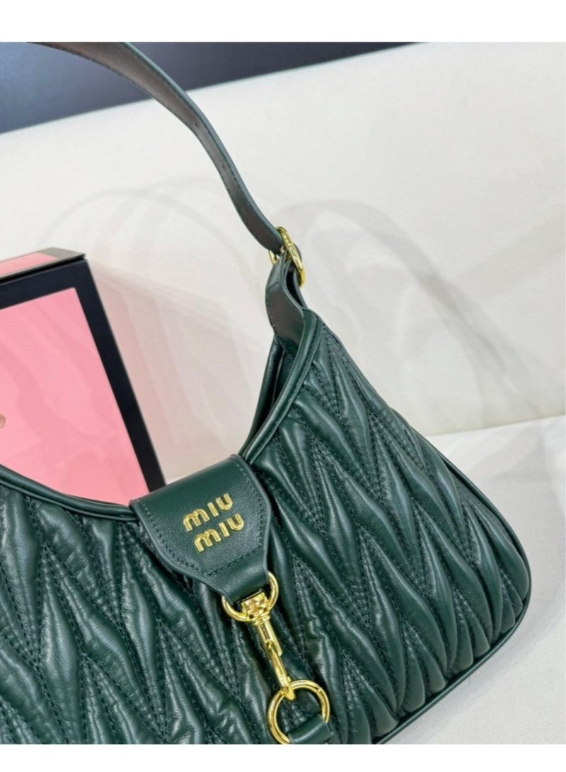 Classic Pleated Crossbody Shoulder Bag Handbag 29*20*3.5cm