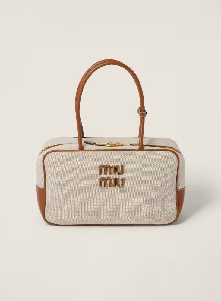 miu Canvas top-handle bag