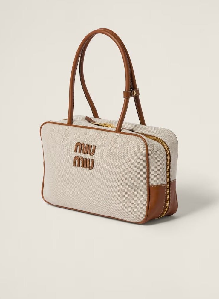 miu Canvas top-handle bag