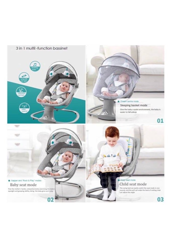 Baby Swing 3 in 1 Atuo Swing Bouncer Bassinet Electric Deluxe Multifunctional