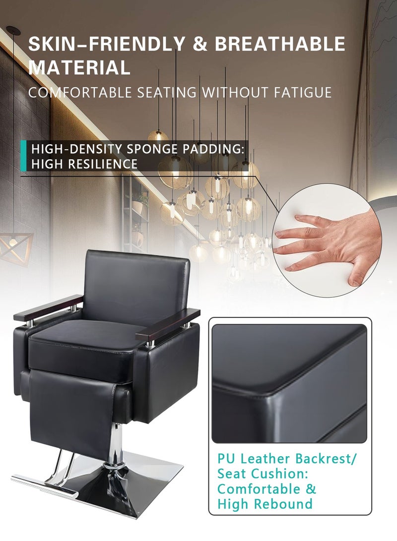 Salon Booster Seat, Leather Barber Cushion Pads for Haircuts, for Beauty Salons, Barbershops, Spas, Home