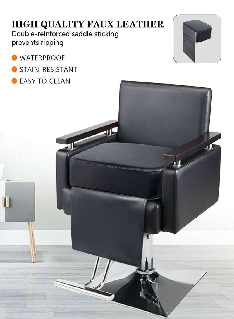 Salon Booster Seat, Leather Barber Cushion Pads for Haircuts, for Beauty Salons, Barbershops, Spas, Home