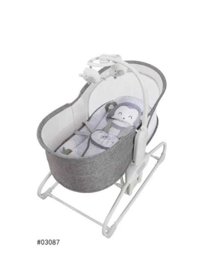 4-in-1 Baby Swing for Infants,Cradle can Rotate 360 ° Adjustable backrest app contro on Your Phone,Detachable Independent Crib