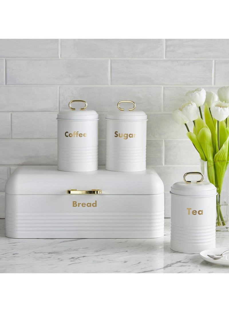 4-Piece Canister and Bread Bin Set