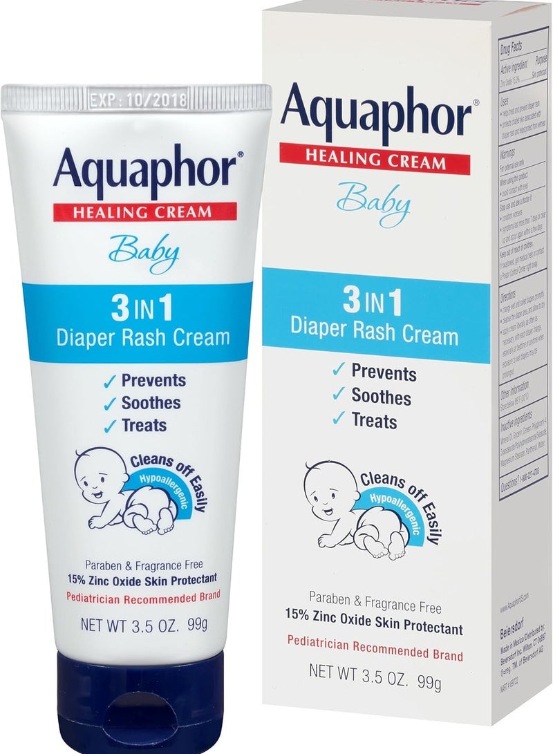 Aquaphor Baby 3 in1 Diaper Rash Cream  - 3.5 oz