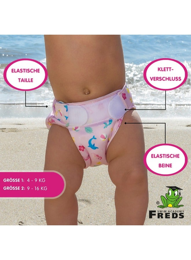 Freds Baby Reusable Pink Swim Diapers (20lb-23lb) a Pool & Beach Essential