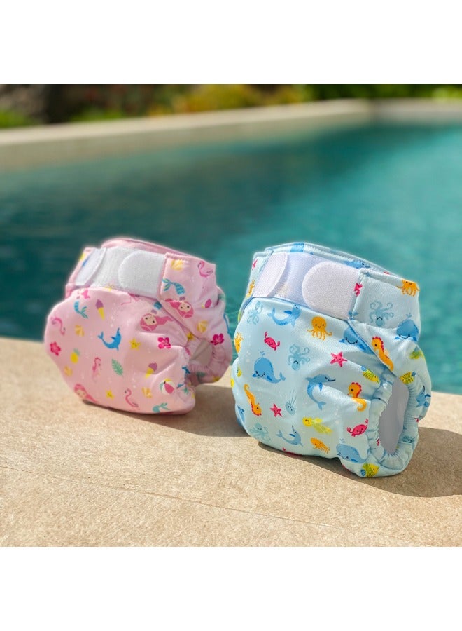 Freds Baby Reusable Pink Swim Diapers (20lb-23lb) a Pool & Beach Essential