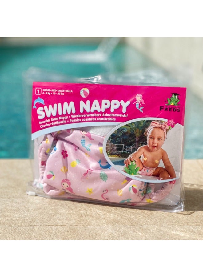 Freds Baby Reusable Pink Swim Diapers (20lb-23lb) a Pool & Beach Essential