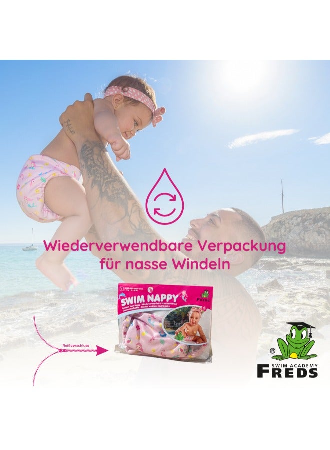 Freds Baby Reusable Pink Swim Diapers (20lb-23lb) a Pool & Beach Essential