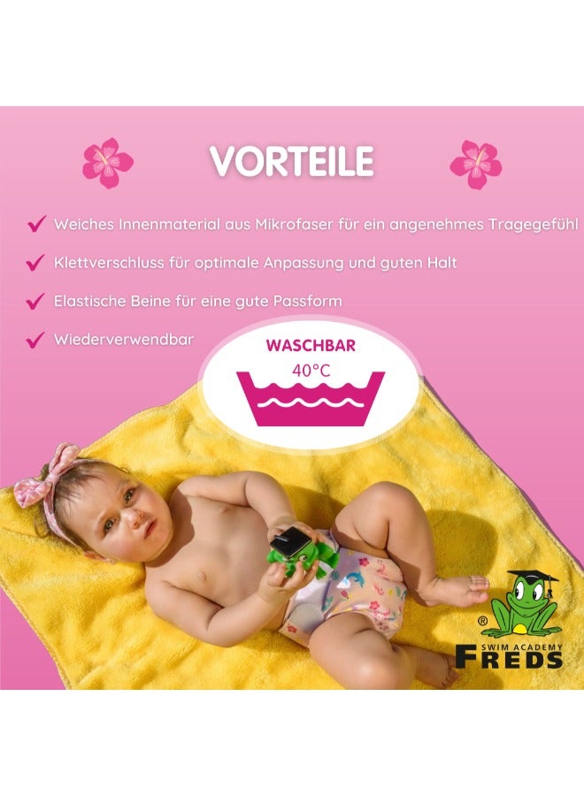 Freds Baby Reusable Pink Swim Diapers (20lb-23lb) a Pool & Beach Essential