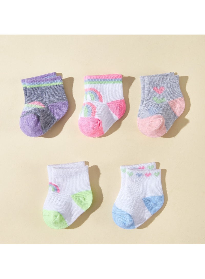 10 Pairs Of Infant And Toddler Four-Season Short Socks And Mid-Tube Socks