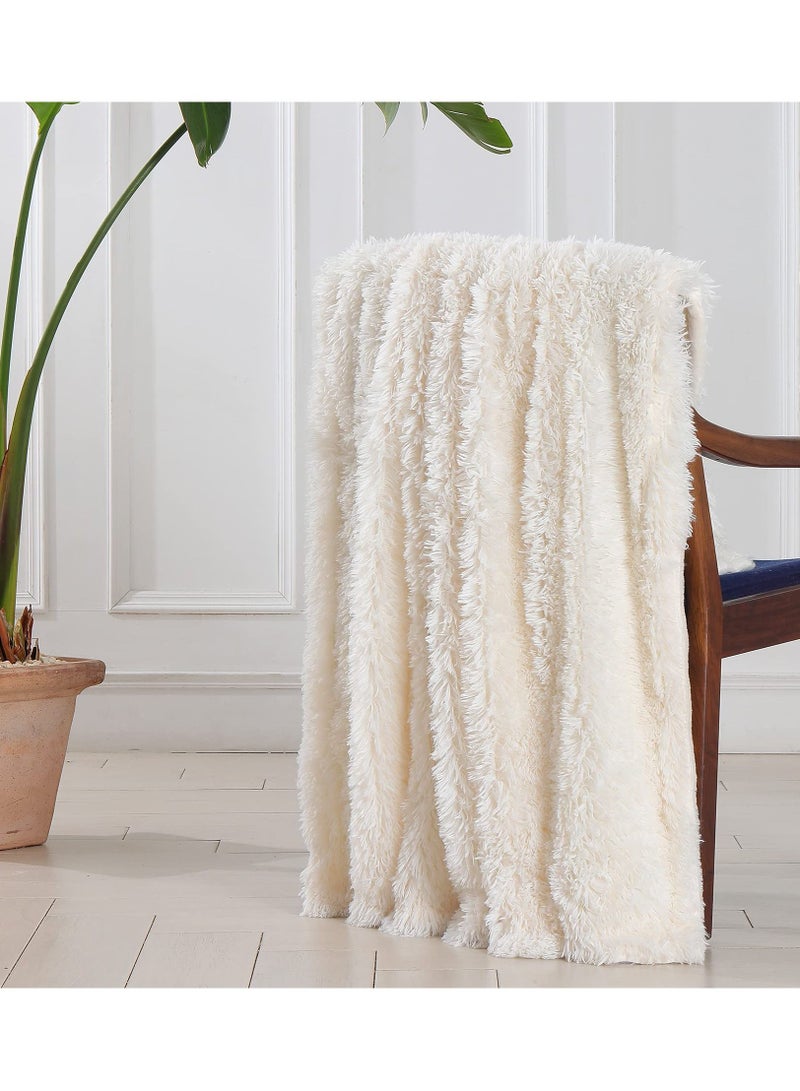 Decorative Extra Soft Fuzzy Faux Fur Throw Blanket 50