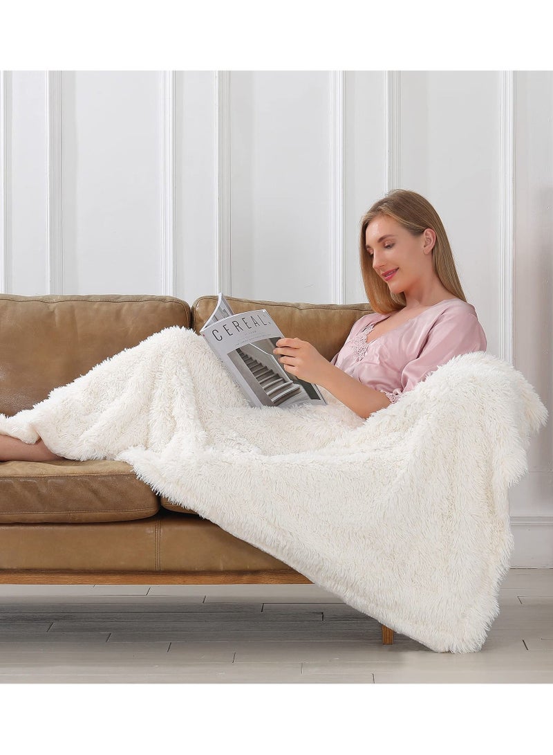 Decorative Extra Soft Fuzzy Faux Fur Throw Blanket 50