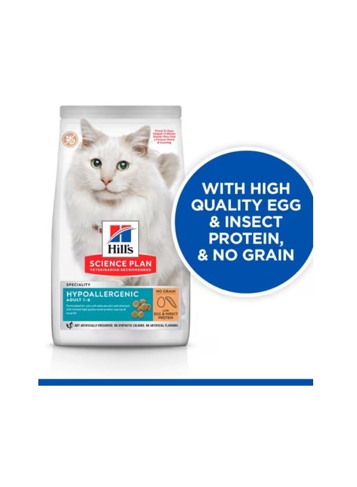 Hill's Science Plan Hypoallergenic Adult Cat Food No Grain Egg & Insect Protein