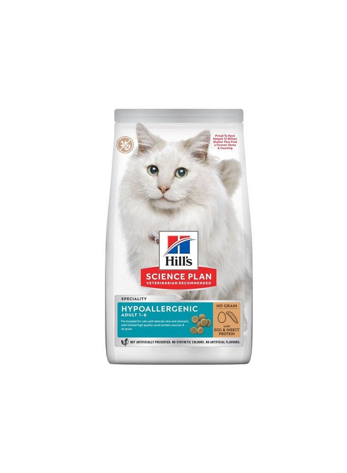 Hill's Science Plan Hypoallergenic Adult Cat Food No Grain Egg & Insect Protein