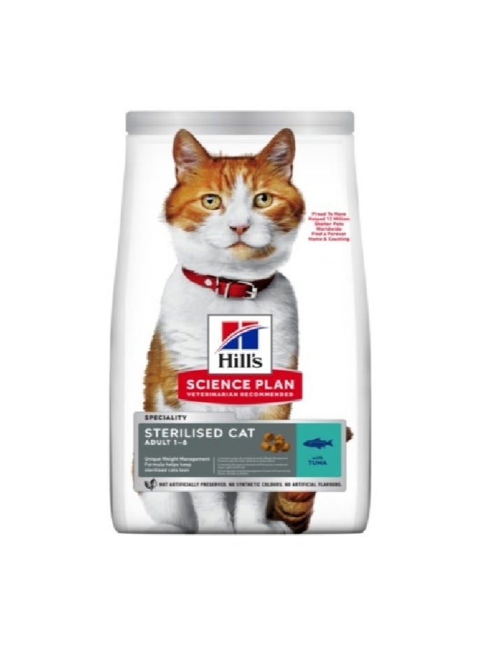 Hill's Science Plan Sterilised  Adult Cat Food with Tuna 1.5kg