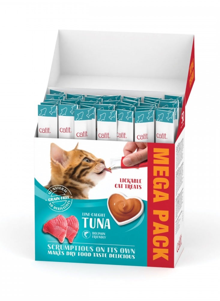 Catit Creamy Treats Mega Pack Tuna - 50 tubes in 1 box