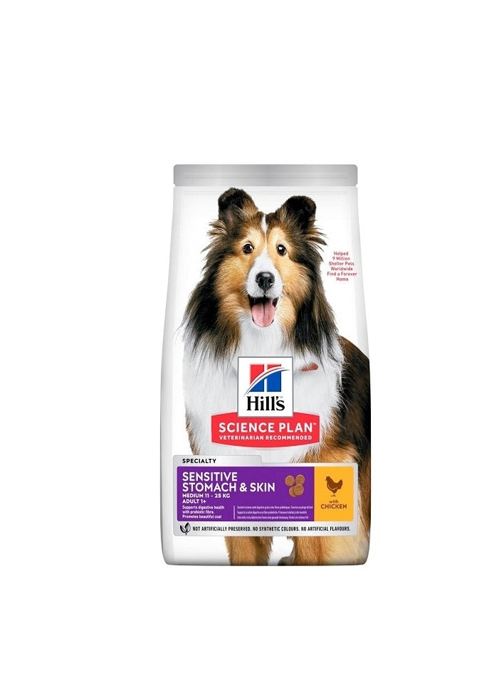 Hill's Science Plan Sensitive Stomach & Skin Medium Adult Dog Food with Chicken